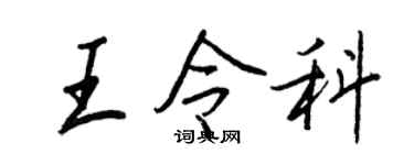 王正良王令科行書個性簽名怎么寫