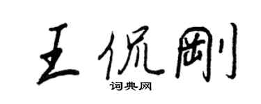 王正良王侃剛行書個性簽名怎么寫