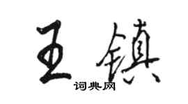 駱恆光王鎮行書個性簽名怎么寫