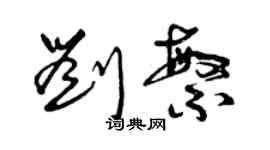 曾慶福劉繁草書個性簽名怎么寫