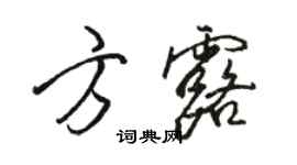 駱恆光方露行書個性簽名怎么寫