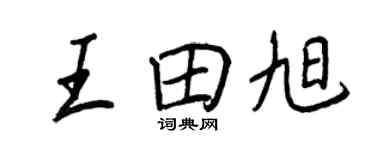 王正良王田旭行書個性簽名怎么寫