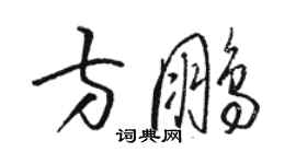 駱恆光方鵬草書個性簽名怎么寫