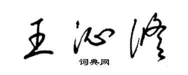 梁錦英王沁修草書個性簽名怎么寫