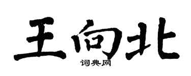 翁闓運王向北楷書個性簽名怎么寫