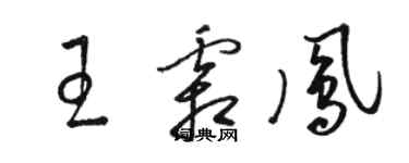 駱恆光王霜鳳草書個性簽名怎么寫