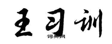 胡問遂王習訓行書個性簽名怎么寫