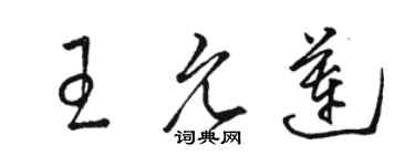 駱恆光王允蓮草書個性簽名怎么寫