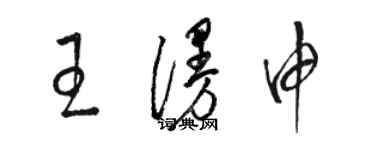 駱恆光王漫申草書個性簽名怎么寫