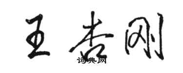 駱恆光王杏剛行書個性簽名怎么寫