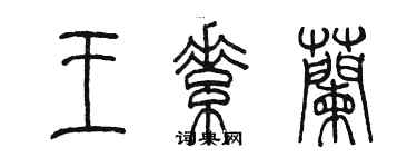 陳墨王素蘭篆書個性簽名怎么寫