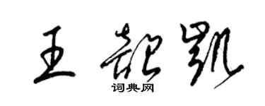 梁錦英王韶凱草書個性簽名怎么寫