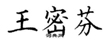 丁謙王密芬楷書個性簽名怎么寫