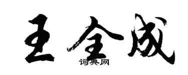 胡問遂王全成行書個性簽名怎么寫