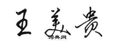 駱恆光王美貴行書個性簽名怎么寫