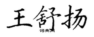 丁謙王舒揚楷書個性簽名怎么寫