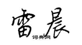 王正良雷晨行書個性簽名怎么寫
