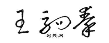 駱恆光王駒秦草書個性簽名怎么寫