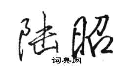 駱恆光陸昭行書個性簽名怎么寫