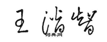 駱恆光王潛智草書個性簽名怎么寫