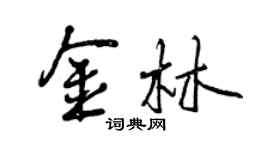 曾慶福金林行書個性簽名怎么寫