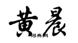 胡問遂黃晨行書個性簽名怎么寫