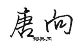 駱恆光唐向行書個性簽名怎么寫