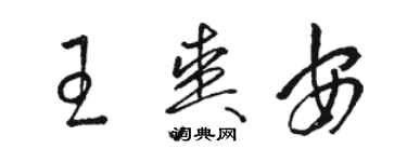 駱恆光王爽安草書個性簽名怎么寫