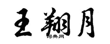 胡問遂王翔月行書個性簽名怎么寫