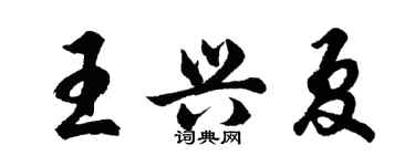 胡問遂王興夏行書個性簽名怎么寫