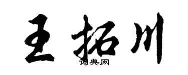 胡問遂王拓川行書個性簽名怎么寫
