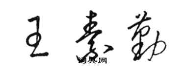 駱恆光王素勤草書個性簽名怎么寫