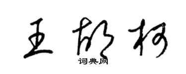 梁錦英王胡柯草書個性簽名怎么寫