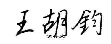 王正良王胡鈞行書個性簽名怎么寫