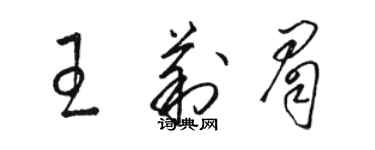 駱恆光王莉眉草書個性簽名怎么寫