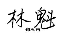 王正良林魁行書個性簽名怎么寫