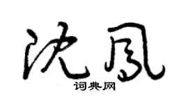 曾慶福沈鳳草書個性簽名怎么寫