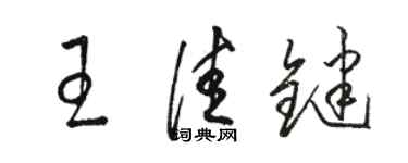 駱恆光王佳鍵草書個性簽名怎么寫