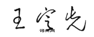 駱恆光王定先草書個性簽名怎么寫