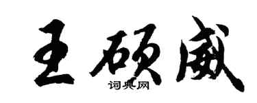 胡問遂王碩威行書個性簽名怎么寫