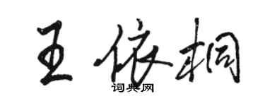 駱恆光王依桐行書個性簽名怎么寫