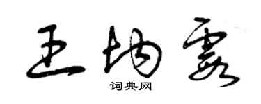 曾慶福王均霞草書個性簽名怎么寫