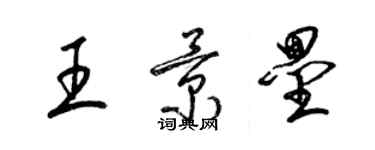 梁錦英王景壘草書個性簽名怎么寫