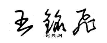 朱錫榮王銘飛草書個性簽名怎么寫