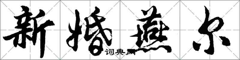 胡問遂新婚燕爾行書怎么寫