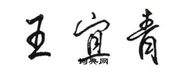 駱恆光王宜青行書個性簽名怎么寫