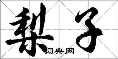 胡問遂梨子行書怎么寫