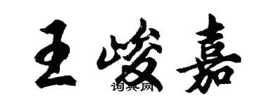 胡問遂王峻嘉行書個性簽名怎么寫