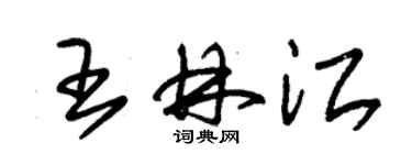 朱錫榮王林江草書個性簽名怎么寫