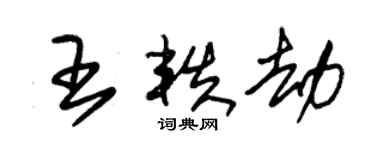 朱錫榮王軼劫草書個性簽名怎么寫